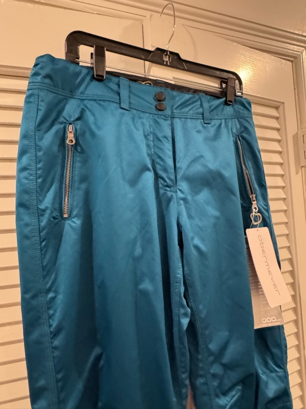 Obermeyer Teal Blue Waterproof Ski Pants - Picture 2 of 8
